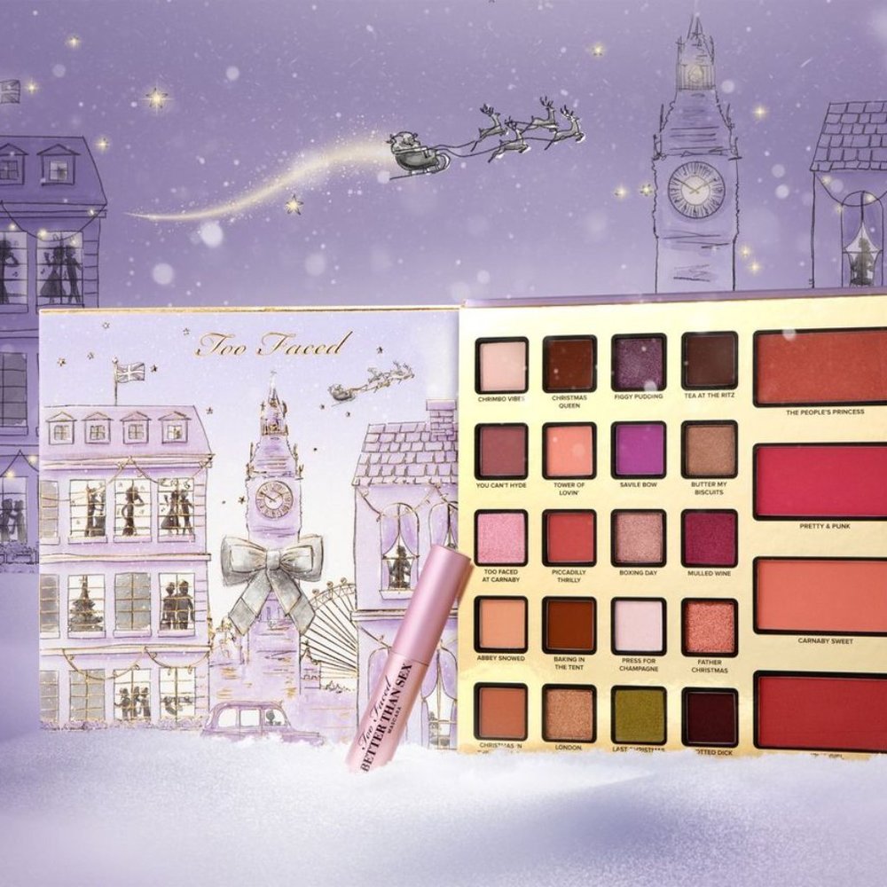 NEW Too Faced Christmas in London Eyeshadow/Blush Palette (Mascara not included)